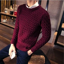 2017 HIGH QUALITY O-Neck heat Sweater Model Males Pullover Males Sweaters Knitting Slim Match Sweater Males Plus massive Measurement homme