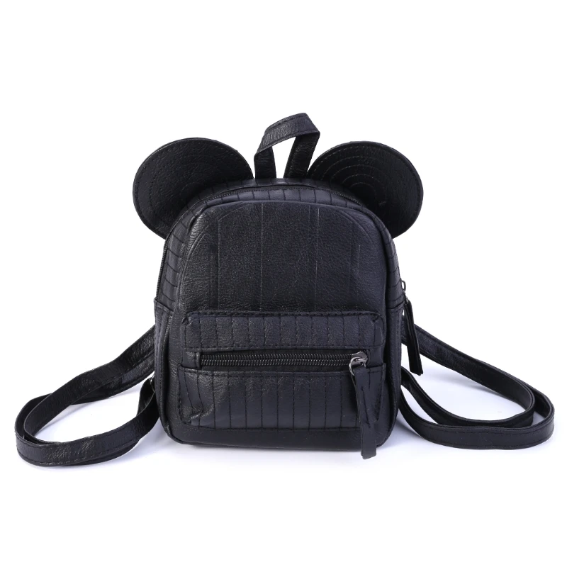 

Faux Leather Women Girls Cute Mini Backpack Casual Rucksack School Shoulder Travel Small Bag