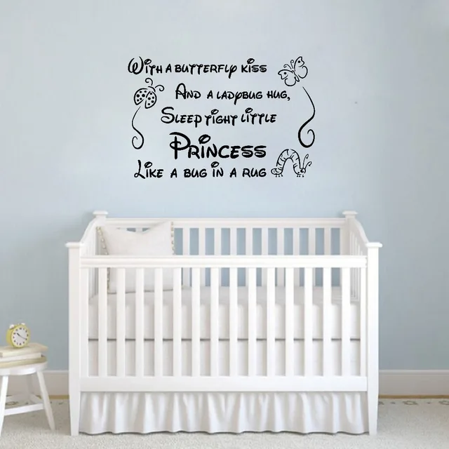 poem wall decals removable art vinyl baby girl wall stickers for