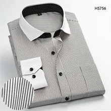 Черные рубашки в клетку для работы в офисе, мужские рубашки с длинными рукавами, деловые повседневные рубашки в полоску, мужские деловые свадебные рубашки