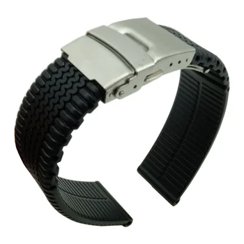 

Silicone Rubber Watch Band 20mm 22mm 24mm rubber Strap Watchbands replacement for Samsung Gear Timex For seiko -2