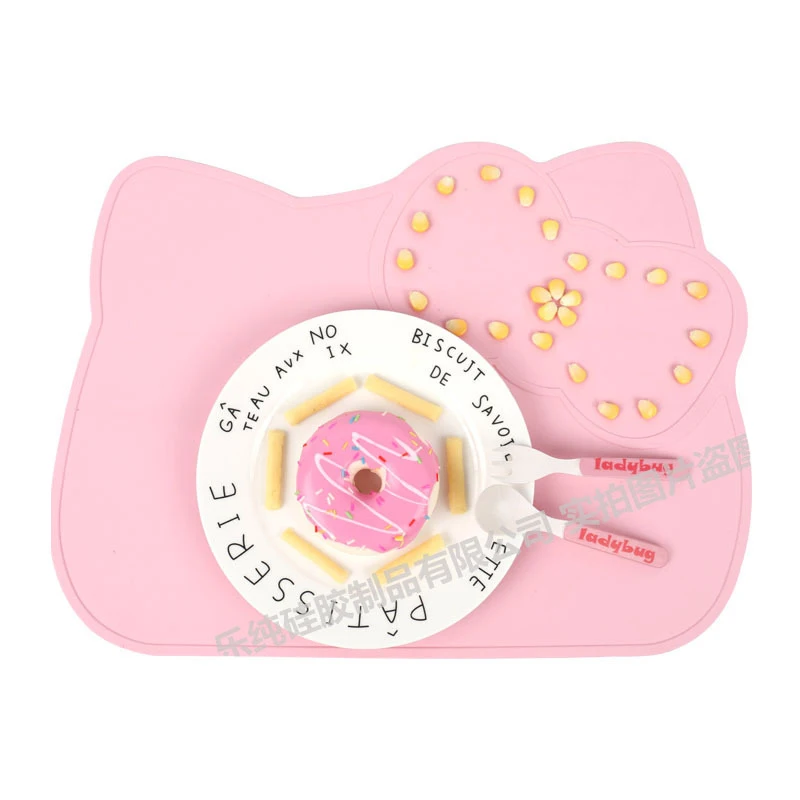 

Silicone plate tray dish placemats child baby tableware set kids children dinnerware set dishes plates solid feeding utensils