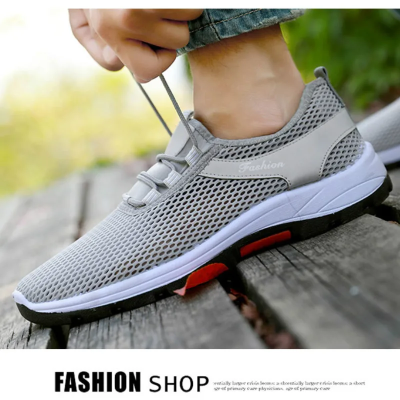 Casual Shoes Men Slip on Sneakers 2019 Summer Breathable Mens Flats Off White Black Shoes Mesh Loafers Zapatos De Hombre XX-539