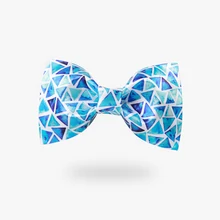 Мужской модный галстук-бабочка мужской синий мраморный треугольник Градиент летний освежающий мужской свадебный студенческий gif индивидуальность