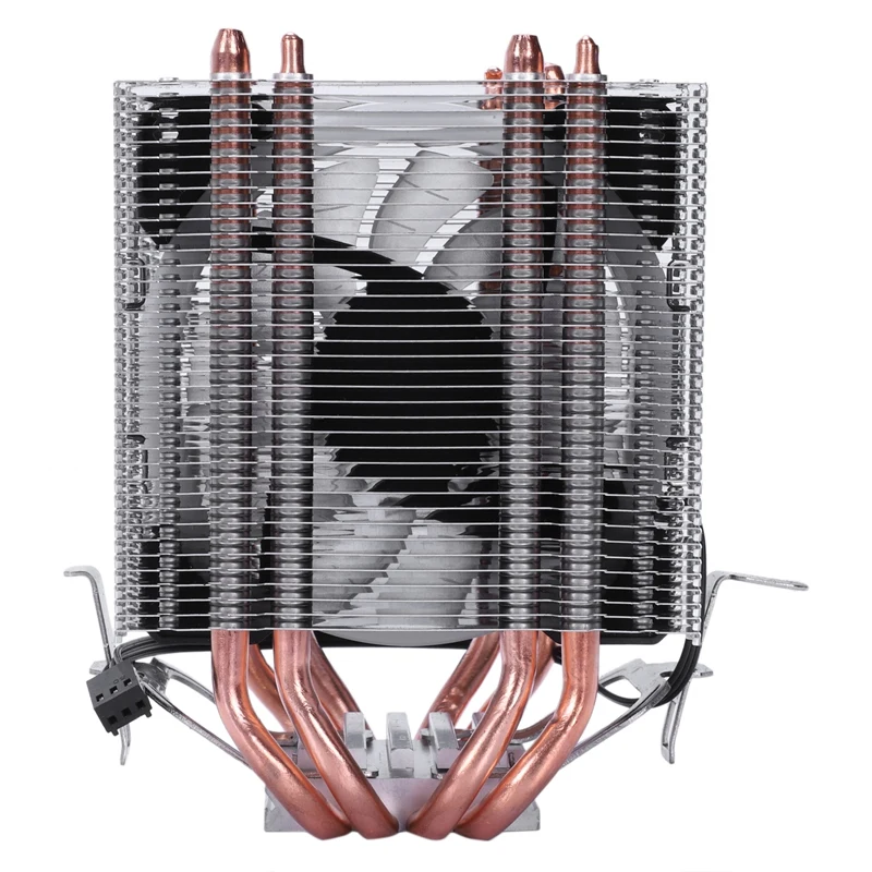 Lanshuo 4 тепловая труба 3 провода со световым Cpu вентилятор Радиатор для Intel Lga 1155/1156