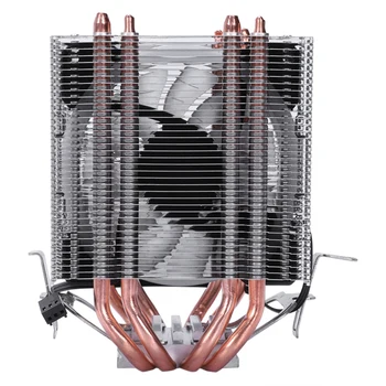 

Lanshuo 4 Heat Pipe 3 Wire With Light Cpu Fan Radiator Cooler Heat Sink For Intel Lga 1155/1156/1366 Cooler Heat Sinks(Aurora