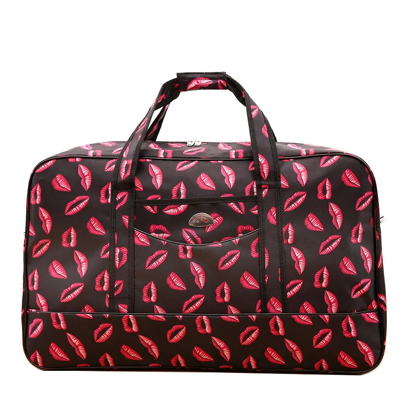 

Multifunction Waterproof Travel Bag Large Capacity Men Women Hand Plaid Traveler Suitcase Plaid Travel Duffel Luggage Organizer