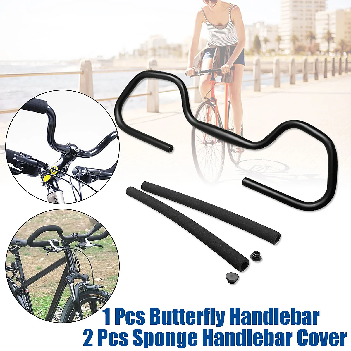 Mountain bike handlebars 25.4mm 31.8mm aluminum road bike handlebars rest long distance bicycle