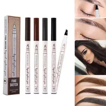 Ручка для татуажа бровей, водостойкая вилка, запатентованная, микроблейдинг, макияж, чернила, эскиз, жидкая, долговечная, легко носить, подводка для глаз