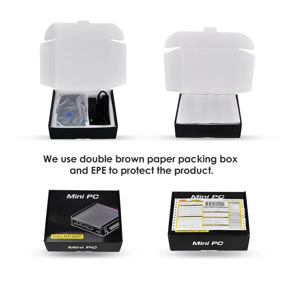 QOTOM Q355G4 Wifi Mini PC 4 Lan AES-NI Dual Core i 5 8GB Firewall Linux Fanless Mini PC PFsense