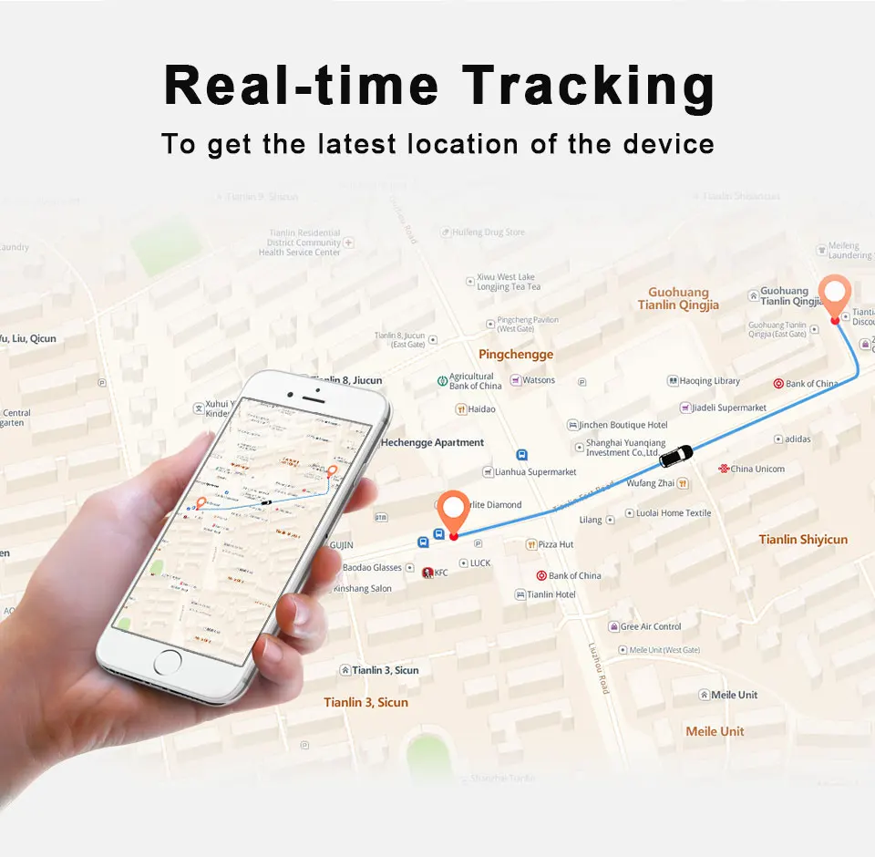 Водонепроницаемый GPS трекер велосипедный с датчиком отслеживания смс