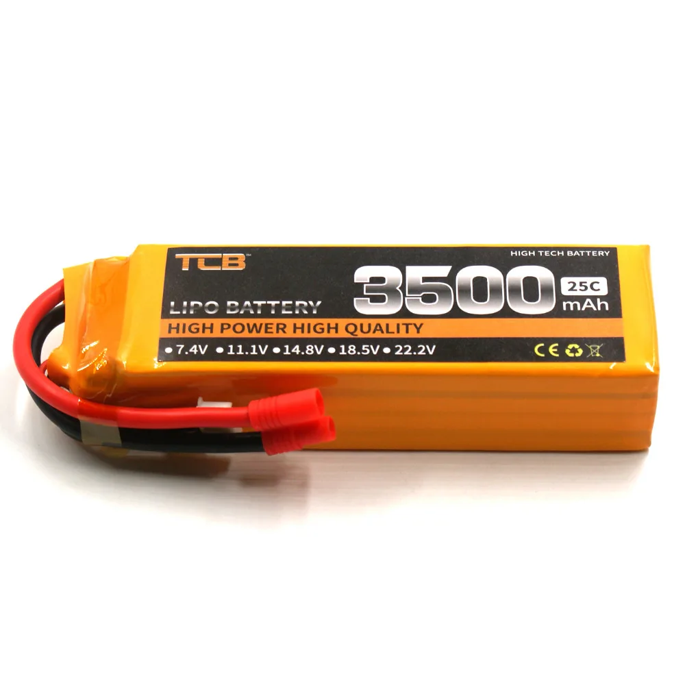

2PCS TCB RC airplane LiPo Battery 4s 14.8v 3500mAh 25c rechargeable batteria AKKU RC car boat