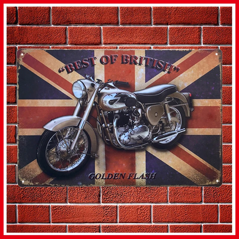 Buy New Vintage England Motorcycles Metal Signs Home Decor Vintage Tin Signs