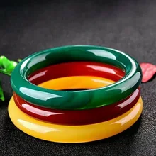 Винтаж Круглый Агат браслет Халцедон Браслет Ювелирных Изделий