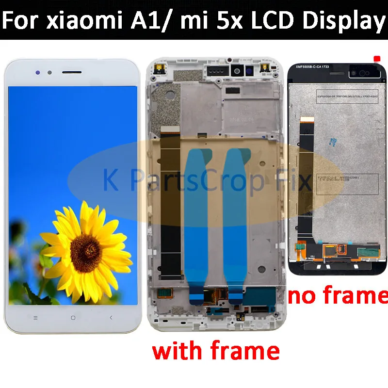

Xiaomi Mi A1 LCD Display Touch Screen Digitizer Assembly For Global Version Xiaomi Mi A1 LCD With Frame Mi5X MiA1 5X Replacement