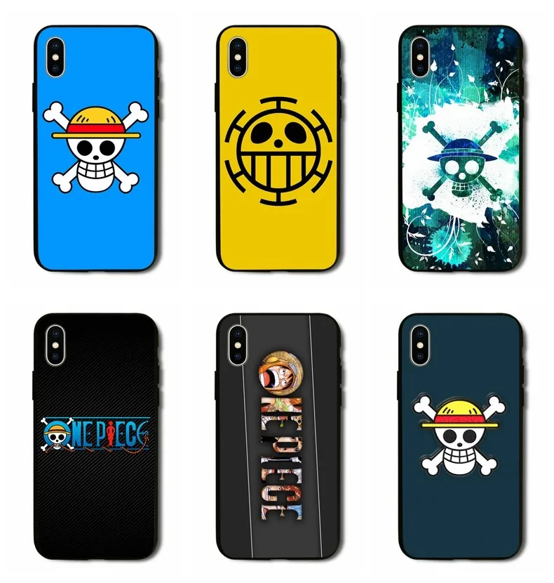 

New One Piece soft Silicone phone case for iPhone 8 7 6 6S Plus X XS MAX XR 10 5S SE Coque Shell