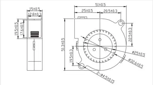 2 шт. Gdstime ПК Компьютерный Вентилятор охлаждения 5V USB 5015 50x50x15 мм 50 мм вентилятор с турбонаддувом