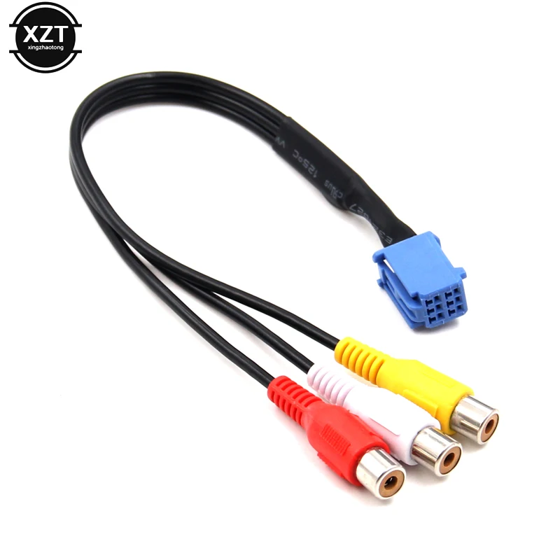 1 шт. автомобильный RCA адаптер VTR кабель для Toyota 6 Pin синий AV разъем порта NSZT W62G (N161)