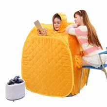 Высокое качество Портативный складной семьи с тремя Паровая Сауна Поле хан парная+ 2.0l сауна пароход парогенератор горшок