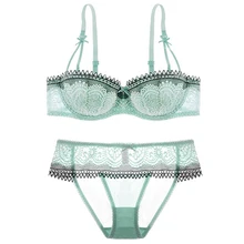 Vogue Secret дизайнерский кружевной ультра тонкий бюстгальтер с подкладкой комплекты женского нижнего белья пуш-ап белье размера плюс A B C D