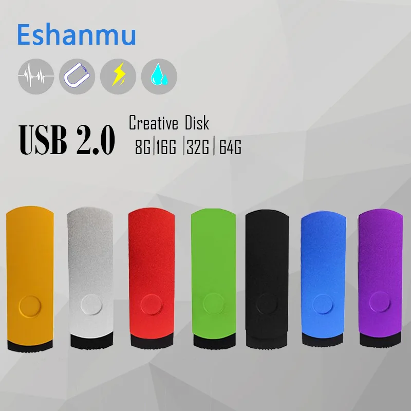 Eshanmu высокая скорость карту флэш-памяти с интерфейсом usb металлический диск usb флэш-памяти USB флешки 64 GB 32 GB 16 GB 8 GB usb флэш-накопители