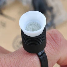 100 шт кольцо палец чернильница для тату с губкой для татуировки пигмент держатель одноразовые Чернила чашки пигменты татуировки