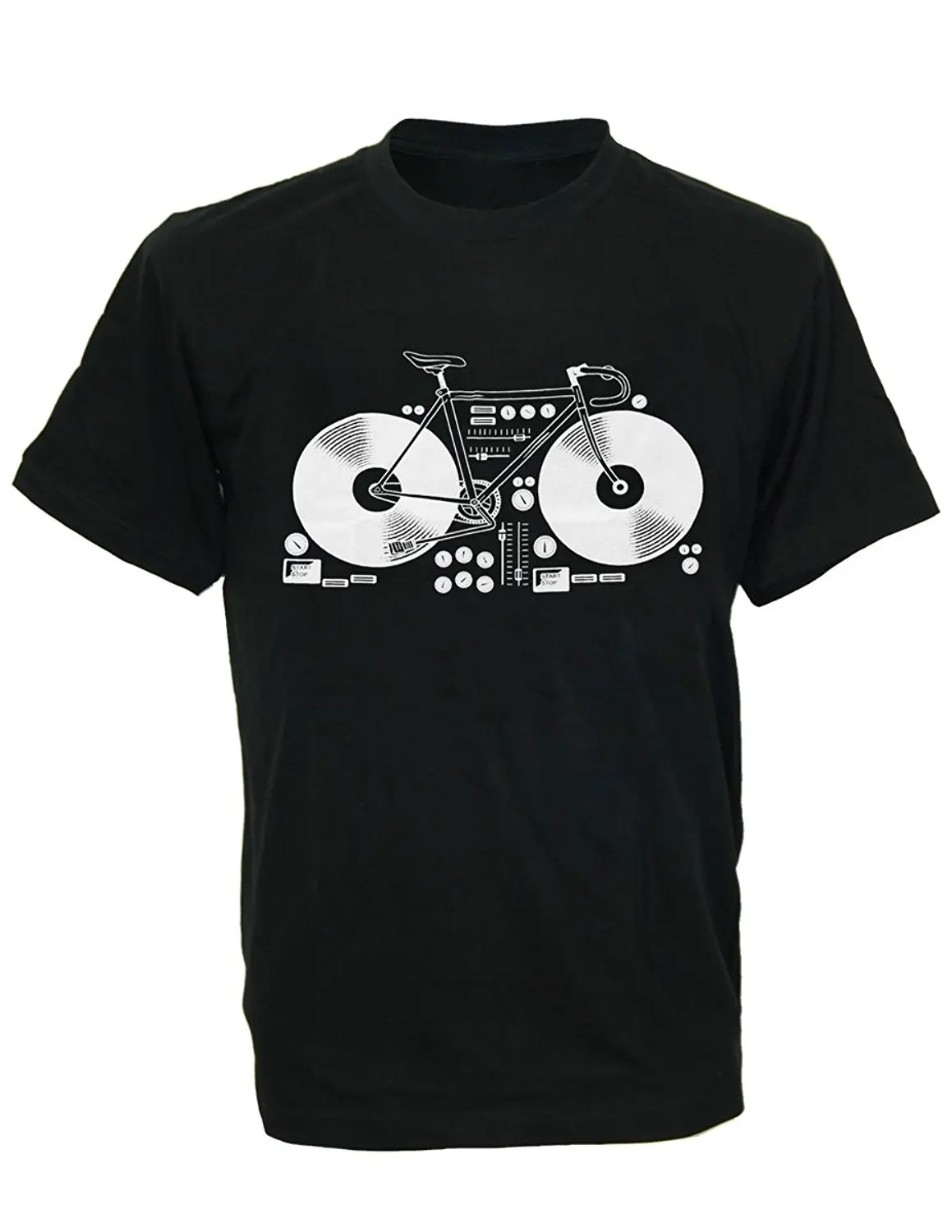 100 Cotton Print Mens Summer O Neck High Quality T Shirt Bicycle