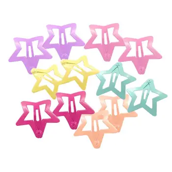 

6 Pairs Childrens Hair Clips Color Star Hair Barrettes Accessories Hair Styling Clamps For Baby Girl Xmas Gift Birthday