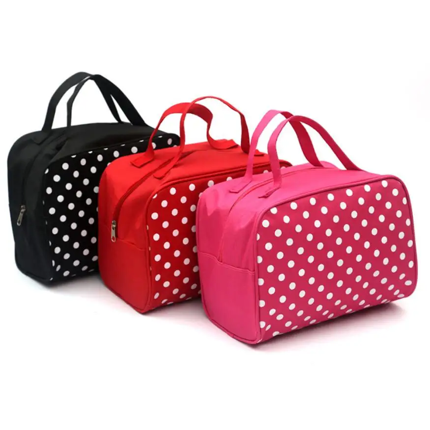 

New 1PC Dot Pocket Oxford Waterproof Portable Entrancing Multifunction Travel Cosmetic Bag Makeup Toiletry Case Pouch SE1