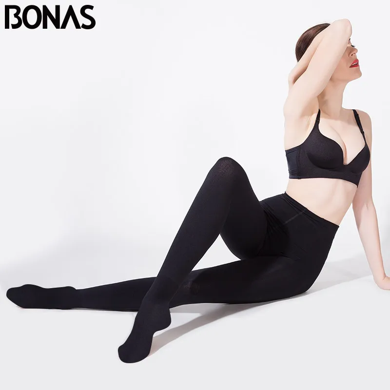 Женские утепленные леггинсы BONAS черные кашемировые с бархатной подкладкой