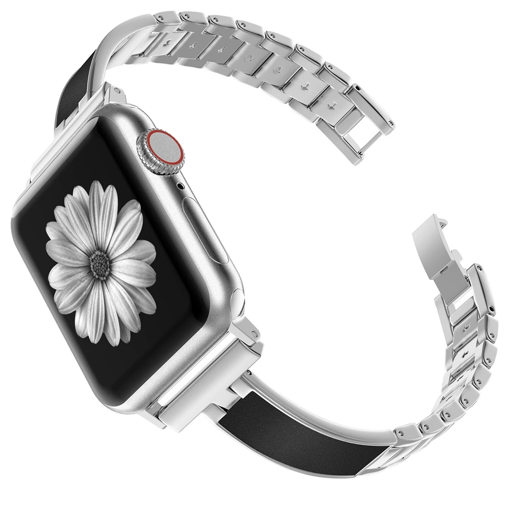 Металлический ремешок для Apple Watch Band Series 4 iWatch 40 мм 44 м браслет для Apple Watch Series 3 2 1 38 мм 42 мм