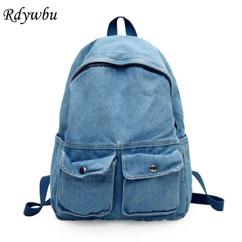 blue jean backpack