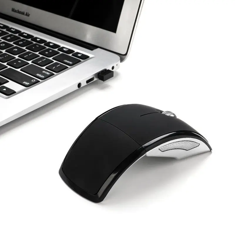 Portable 2.4G Wireless Mouse Computer Optical Mouse Foldable Mouse Mini Fold Mice for Laptop PC Desktop