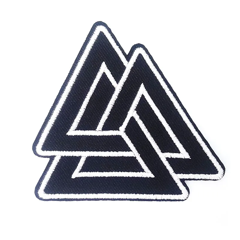 

Triangular piece of iron tip Scandinavian vikings Odin Iron on Embroidered Patches For Clothing Badges wholesale