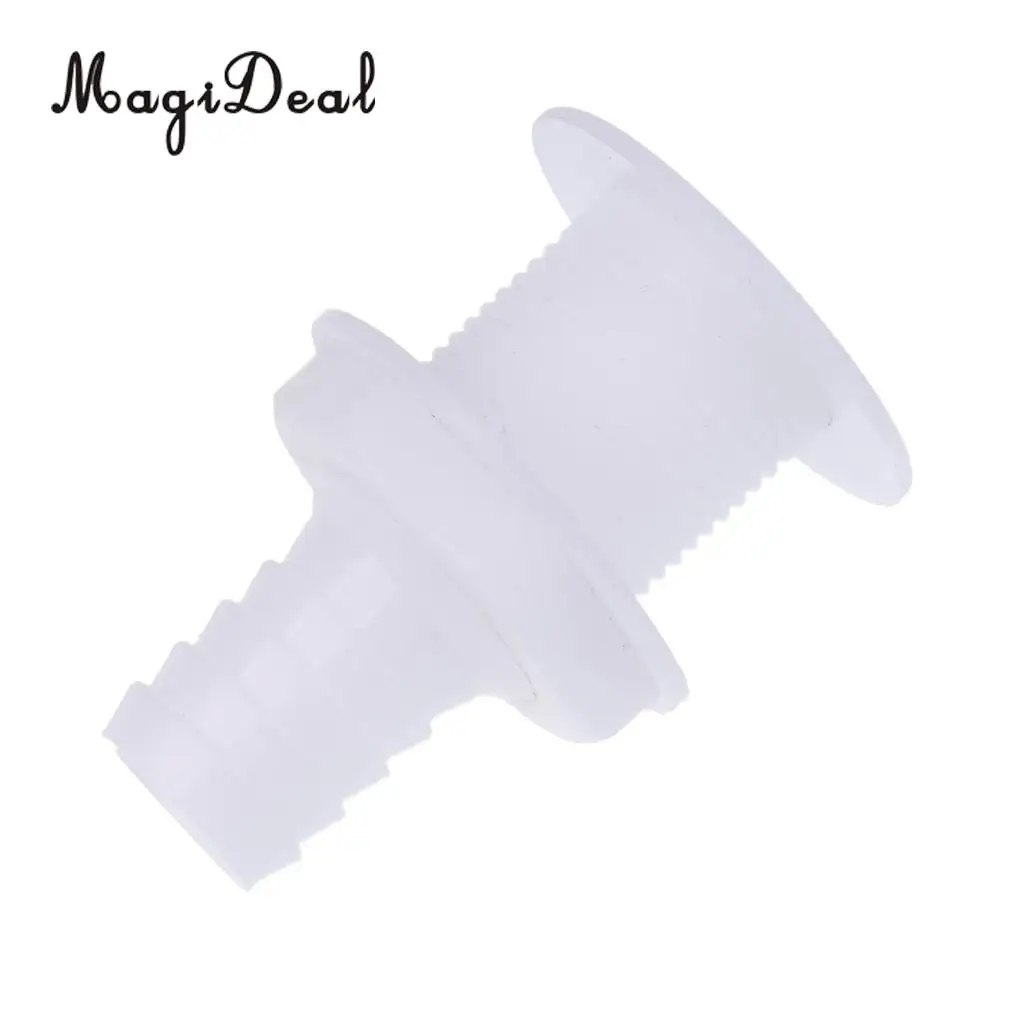 MagiDeal 1Inch Durable Plastic Boat Marine Straight Thru-Hull Bilge Pump and Aerator Hose Fitting for Rowing Boat Yacht Access