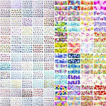 600 Designs DIY Decals Nails Art Water Transfer Printing Stickers For Manicure Salon