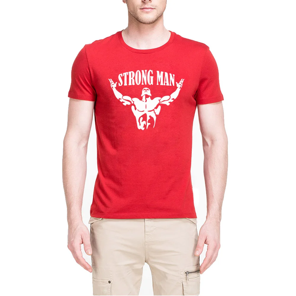 Mens Power Strong Man Bodybuilding T Shirts Men Teein TShirts from