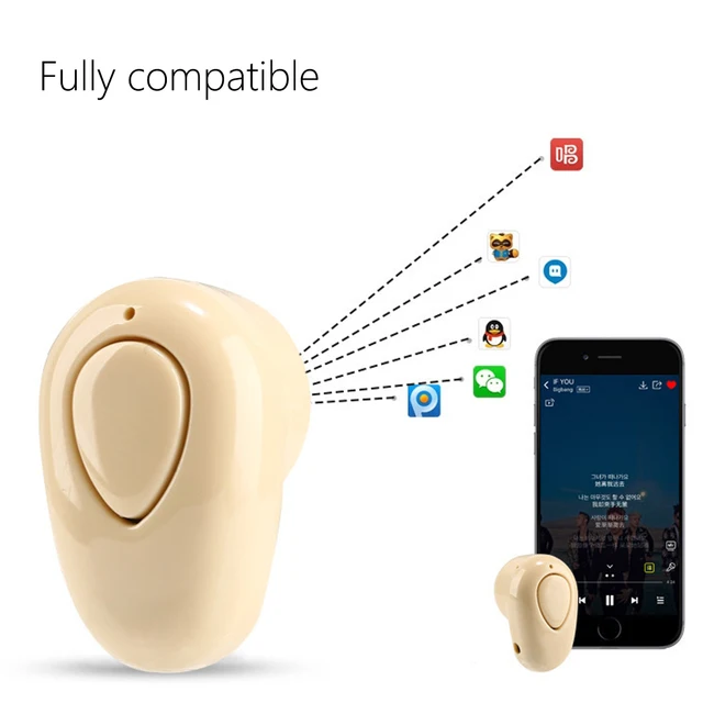 S520 Mini Wireless Bluetooth Earphone in Ear Sport with Mic Earphones Handsfree Headset for Phone Tablet