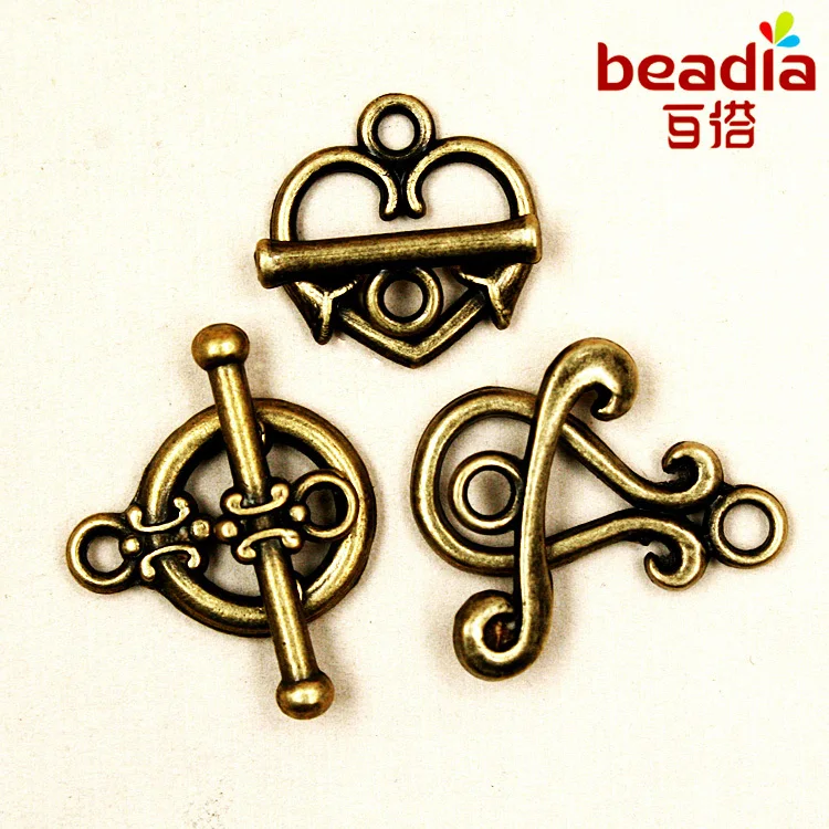 

Beadia Fashion hot- 10Sets Antique Bronze Toggle Clasps Ring Connectore Jewelry Findings Free shipping FKG