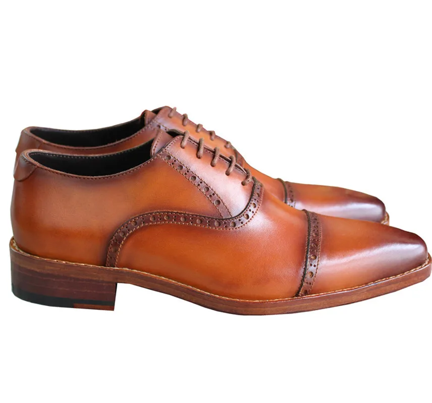 Maloneda Para Marca Novos Marrom Welted Handmade Casamento Genuíno Da De Couro A Sapatos Com Oxfords Dos Homens Goodyear O rrBvx8Z