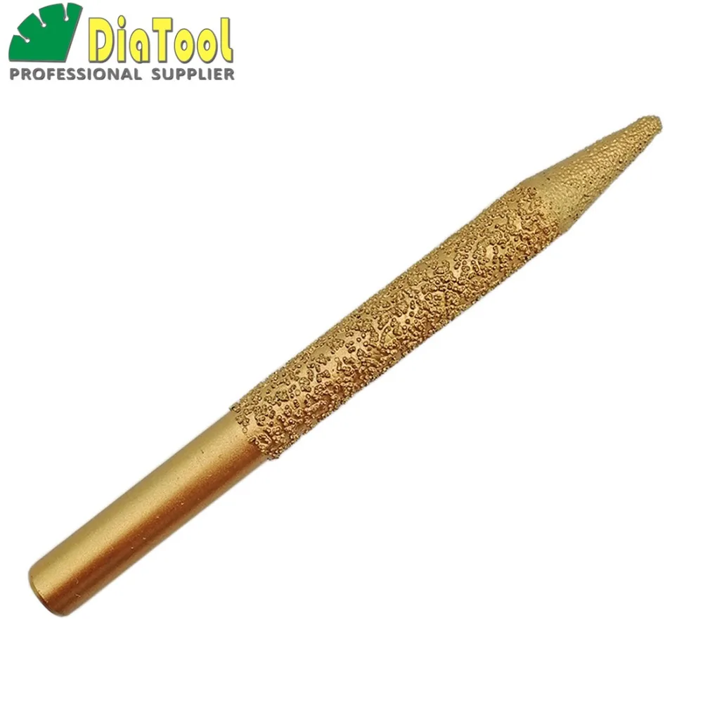 

1pc CNC taper ball-end cutter 12-4/100mm Vaccum Brazed Diamond engraving bits For granite marble stone