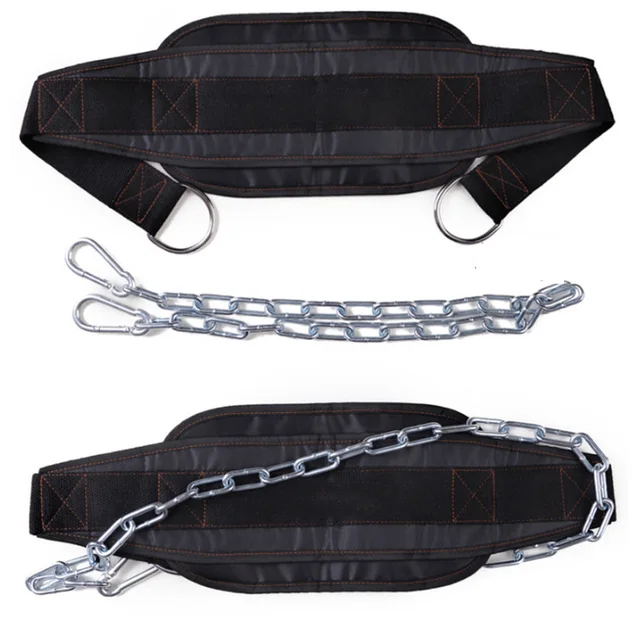 Thicker Metal Chain Weight Lifting Dip Belt