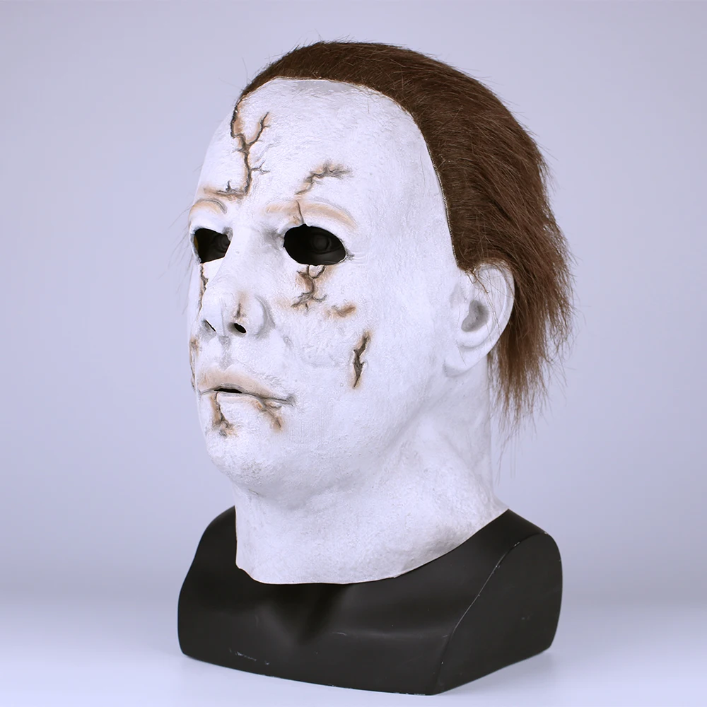 Scary MichaelMyers Mask Horror Movie Halloween Cosplay Adult Latex Party Mask (4) - 