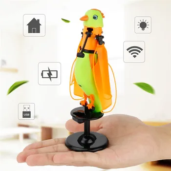 

MINOCOOL Children's Toys Induction Flying Parrot Flying Toys with Lights and Birdcall Flashing Light Singing Bird Flying Toys