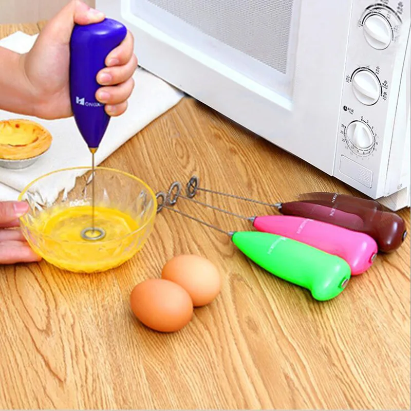 

Kitchen Tools Egg Blender Creative Colorful Automatic Handheld Stainless Steel Electric Egg Beater Milk Mixer
