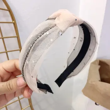 

Fashion Sequins stars hairband Women Girls Fashion Sexy Rhinestone Gauze Hair Hoop headwear Hair Accessories free shipping