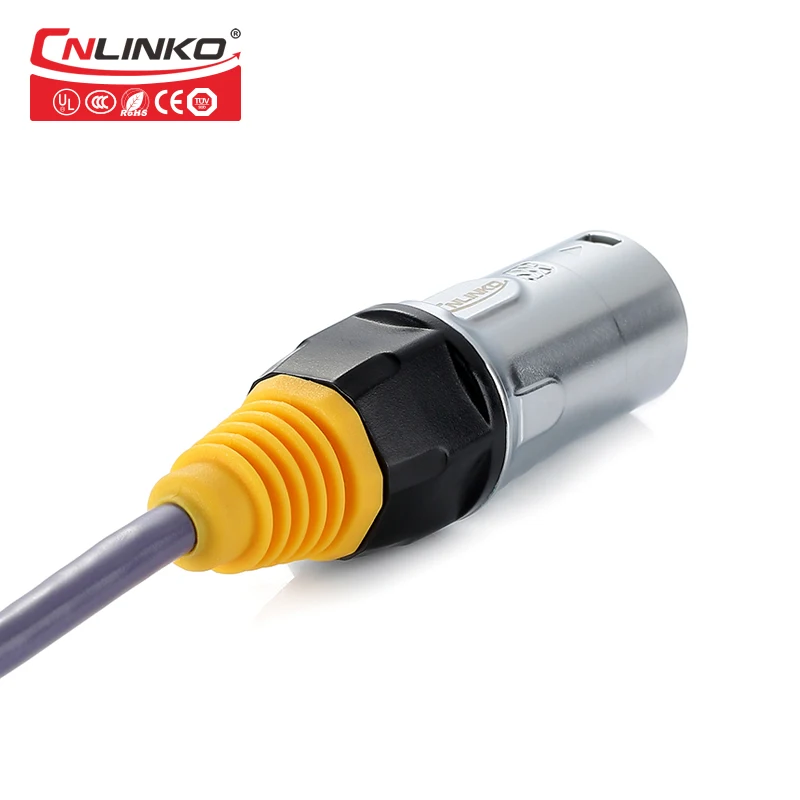 CNLinko Открытый 8 Pin RJ45 Jack Промышленный Ethernet разъем водонепроницаемый IP67 аудио автомобиля RJ45 Панель Крепление разъем сигнала wire to board connector