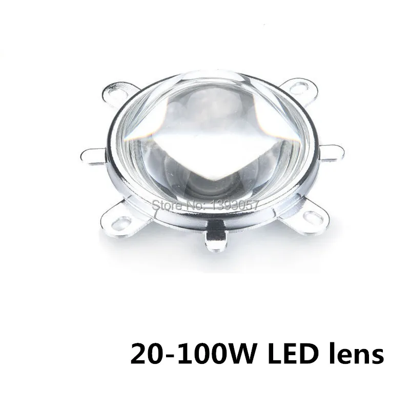 Светодиодный оптический объектив 44 мм 60 градусов 50 мм рефлекторный коллиматор фиксированный кронштейн для 20 Вт 30 Вт 50 Вт 100 Вт COB высокомощный чип