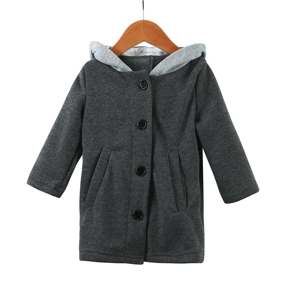Г., милое осенне-зимнее пальто с капюшоном для маленьких детей куртка с кроликом плотная теплая одежда Одежда для маленьких девочек наивысшего качества в подарок от 1 до 8 лет