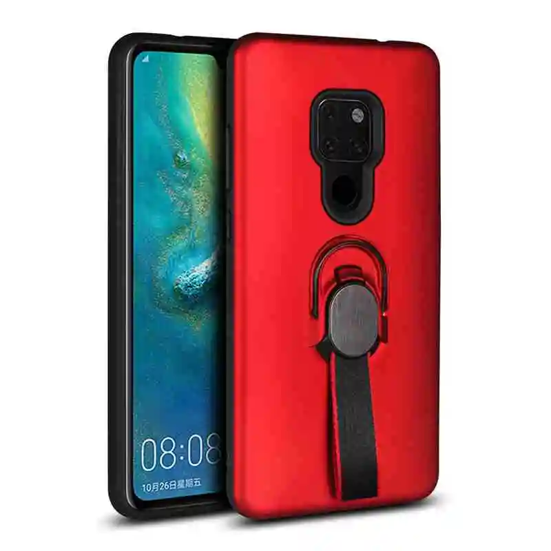 Red Для huawei mate 20 мягкий силиконовый ударопрочный чехол для телефона Магнит Автомобиля Крышка-держатель для huawei mate 20 - Цвет: Red